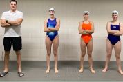 Cool and Clean: Milan Stojilkovic mit seinen Schwimm-Athletinnen Cool and Clean: Milan Stojilkovic mit seinen Schwimm-Athletinnen
